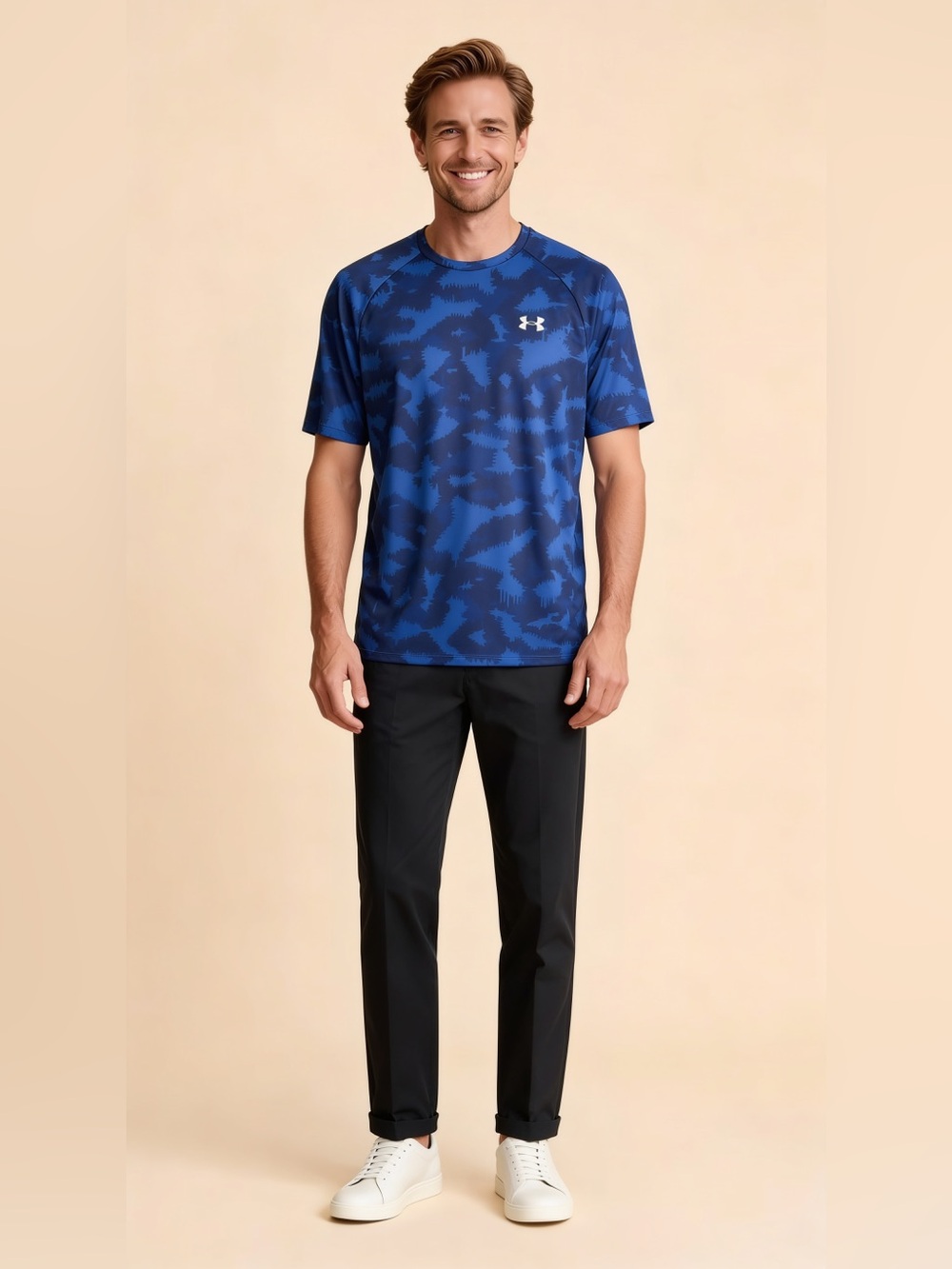 Under Armour Men’s Blue Abstract Camo Tech T-Shirt